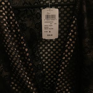 Medium Windsor Black lowcut bodysuit.